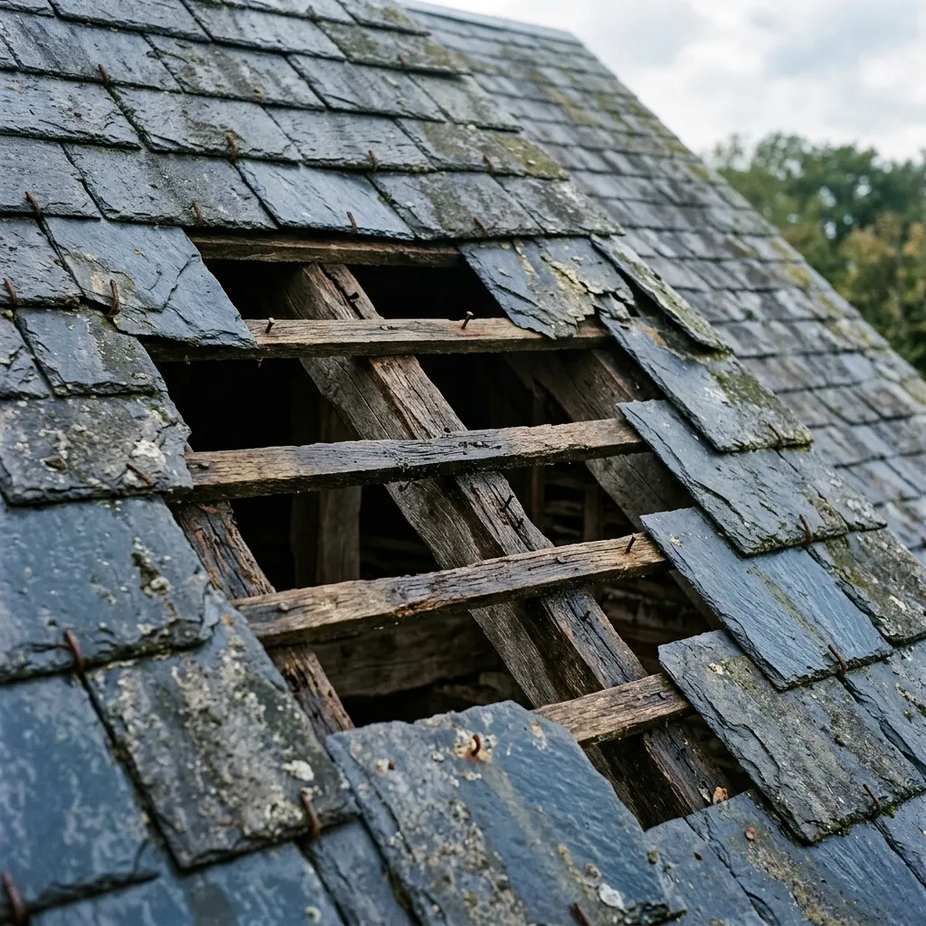Avant rénovation de toiture à Saint-Fargeau-Ponthierry